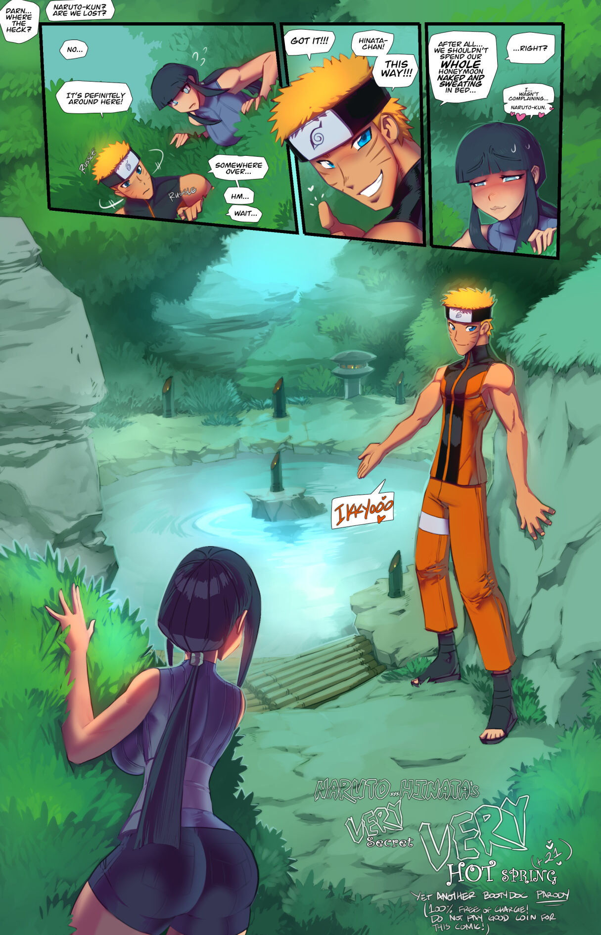 Naruto xxx Hinata's Very Secret Very Hot Spring - Page 1