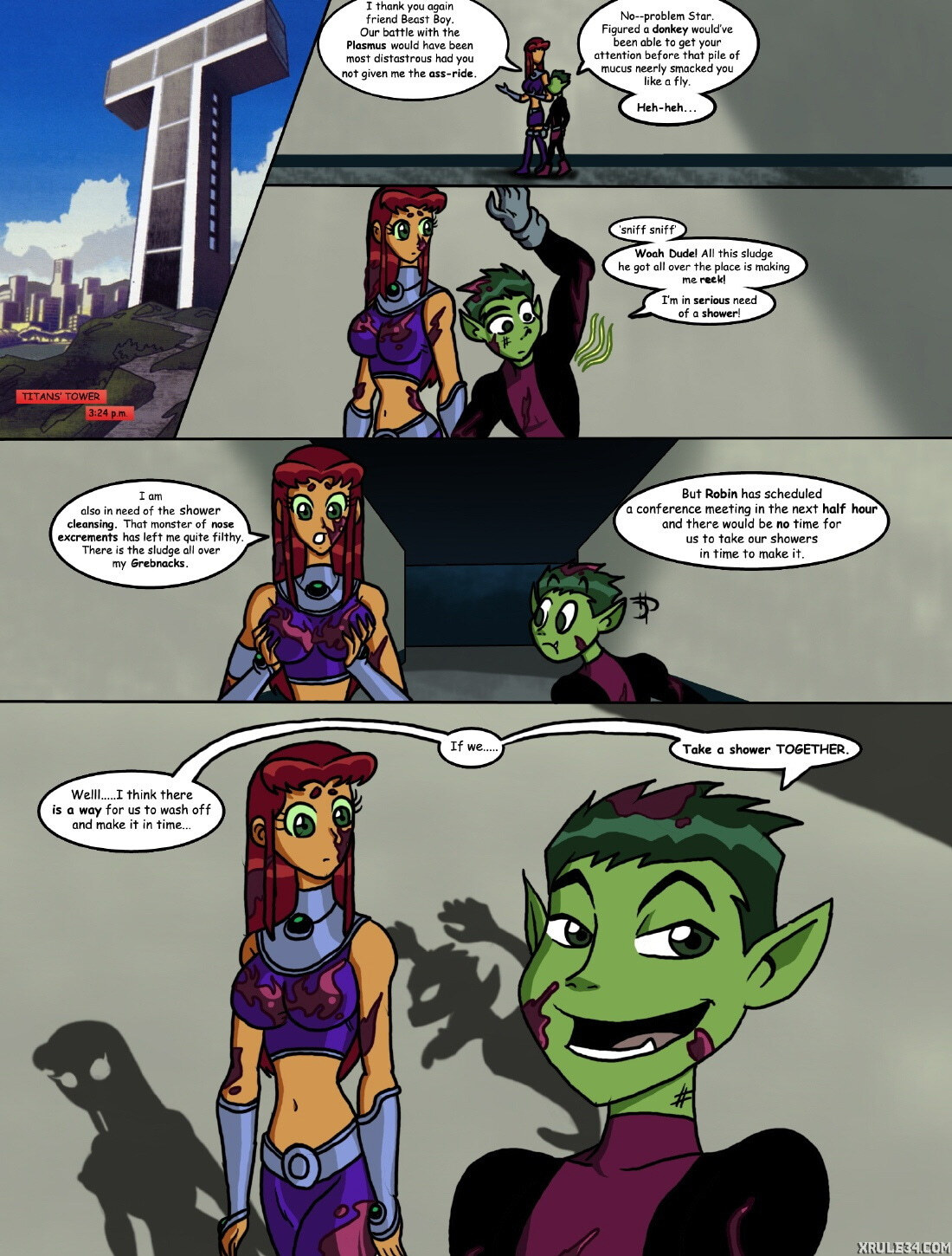 Starfire's Shared Shower - Page 2